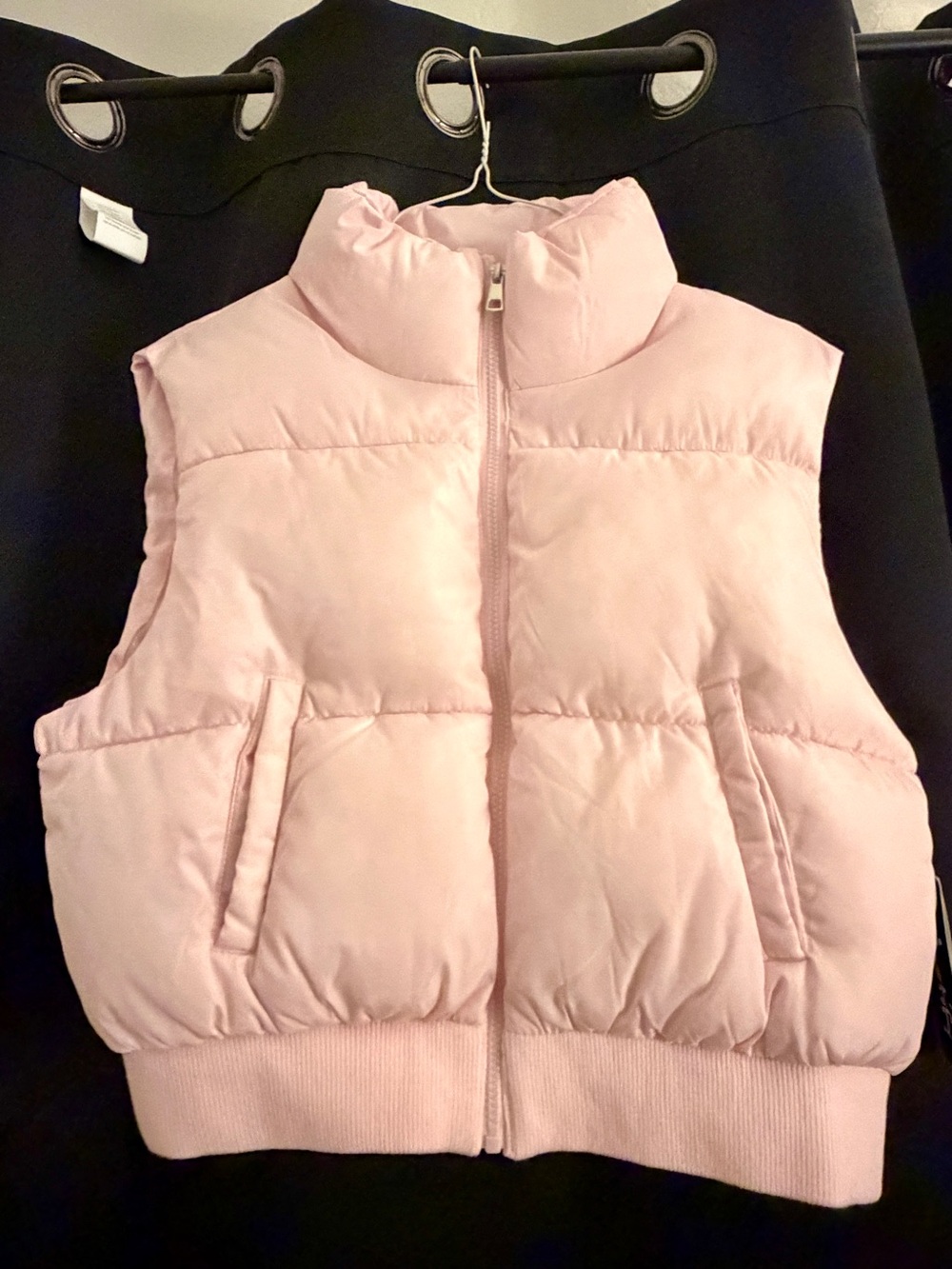 Justify Pink Cropped Puffer Vest - Large